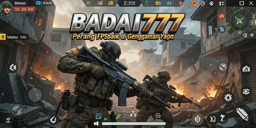 Screenshot gameplay intens di BADAI777 dengan aksi tembak menembak yang seru.