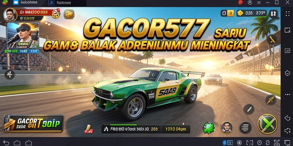 Screenshot GACOR577 menunjukkan aksi balapan yang mendebarkan di trek yang spektakuler.