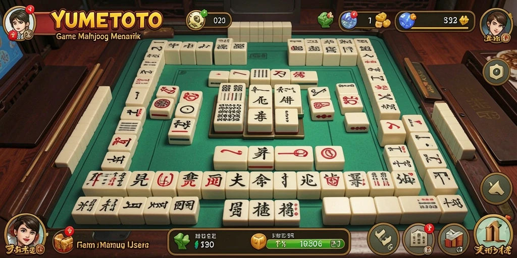 Gameplay seru dari YUMETOTO dengan papan Mahjong yang menarik.